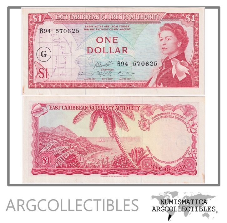 Granada Billete 1 Dolar 1965 P-13j AU