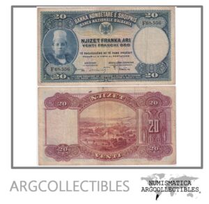 Albania Billete 20 Franchi Oro 1926 P-3 VF