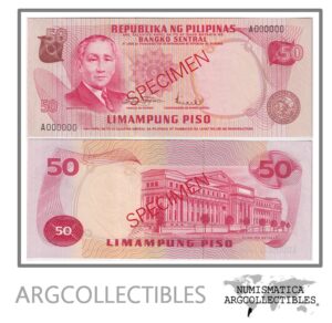 Filipinas Billete 50 Piso 1970 P-151s UNC (Specimen)