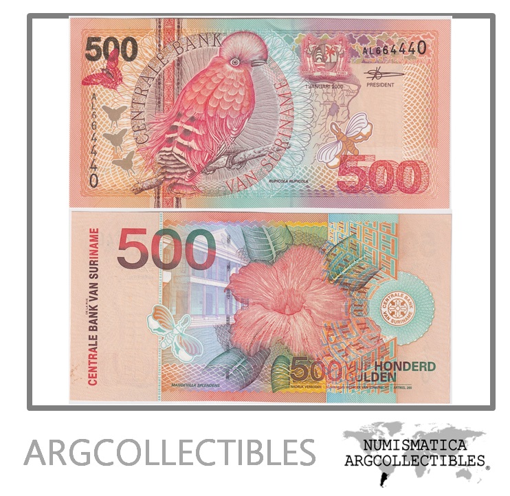 Surinam Billete 500 Gulden 2000 P-150 UNC