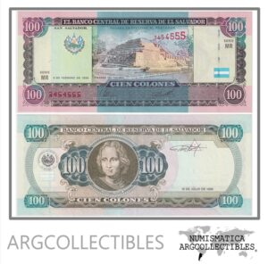 El Salvador Billete 100 Colones 1996 P-146 XF+ (Serie MR)