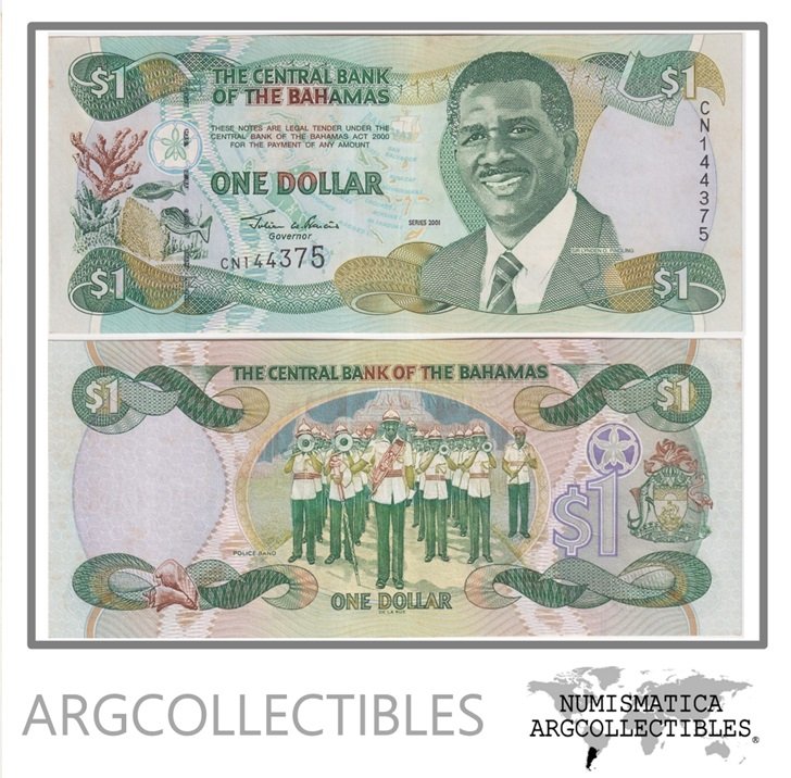 Bahamas Billete 1 Dolar 2001 P-69 UNC