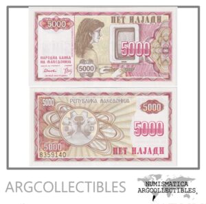 Macedonia Billete 5.000 Denari 1992 P-7 UNC