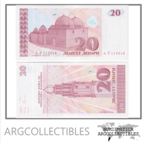 Macedonia Billete 20 Denari 1993 P-10 UNC