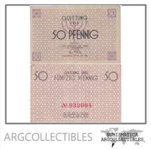 Polonia Billete 50 Pfenning 1940 Litzmannstadt Lodz Ghetto AU