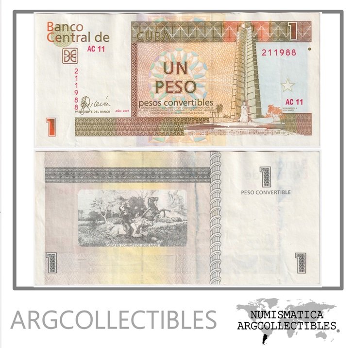 Cuba Billete 1 Peso 2007 P-FX-46 XF (CUC)