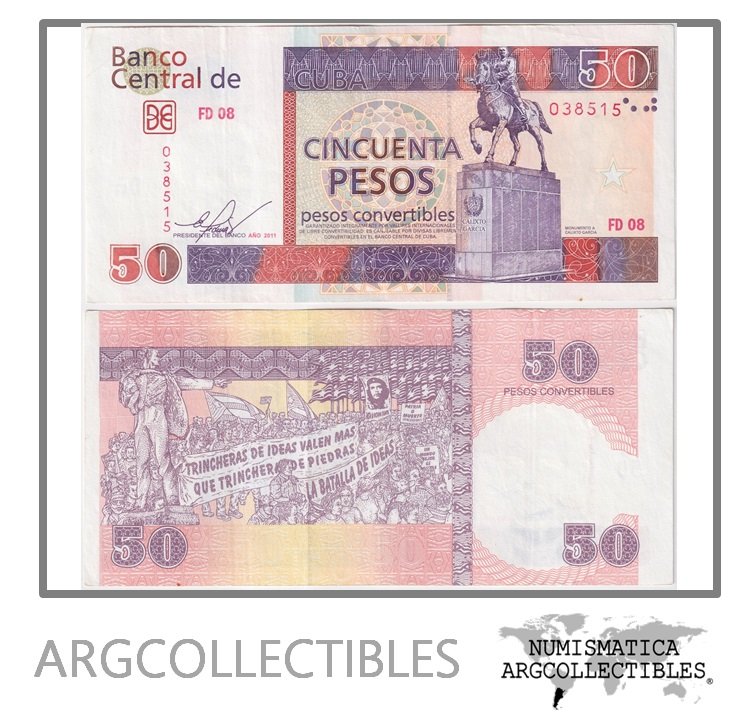 Cuba Billete 50 Pesos 2011 P-FX-51 XF+ (CUC)