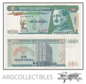 Guatemala Billete 1 Quetzal 1989 P-66/153 UNC (Serie BR)