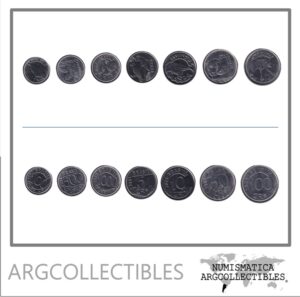 Brasil Set x 7 Monedas 2018 Acero Animales UNC