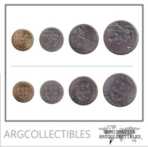 Portugal Set x 4 Monedas 1-2.5-5-25 Escudos 1982 Mundial de Hockey UNC
