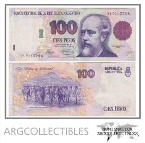 Argentina Billete 100 Pesos 1992 P-345a/BOT-3072 VF+ (Serie A)