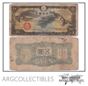 China Ocupación Japonesa Billete 5 Yen Año 1940 F Pick M 18