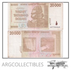 Zimbabwe Billete 20.000 Dolares 2008 P-73 XF