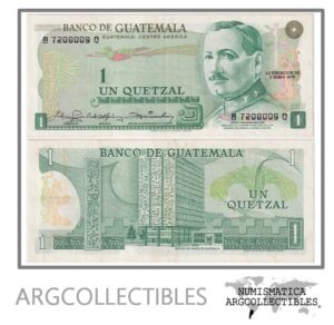 Guatemala Billete 1 Quetzal 1979 P-59c/ANG-101 XF (Serie BQ)