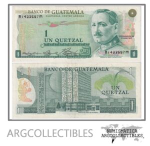 Guatemala Billete 1 Quetzal 1977 P-59c/ANG-93 XF (Serie BM)