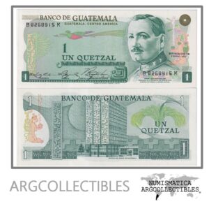 Guatemala Billete 1 Quetzal 1977 P-59c/ANG-90 UNC (Serie BK)