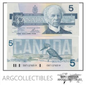 Canada Billete 5 Dolares 1986 P-95a UNC