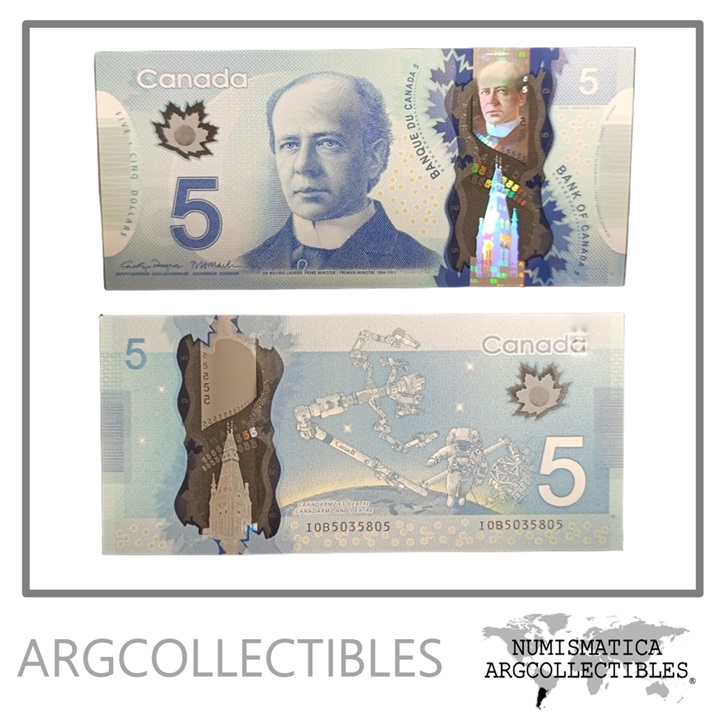 Canada Billete 5 Dolares 2013 P-106 UNC (Polimero)