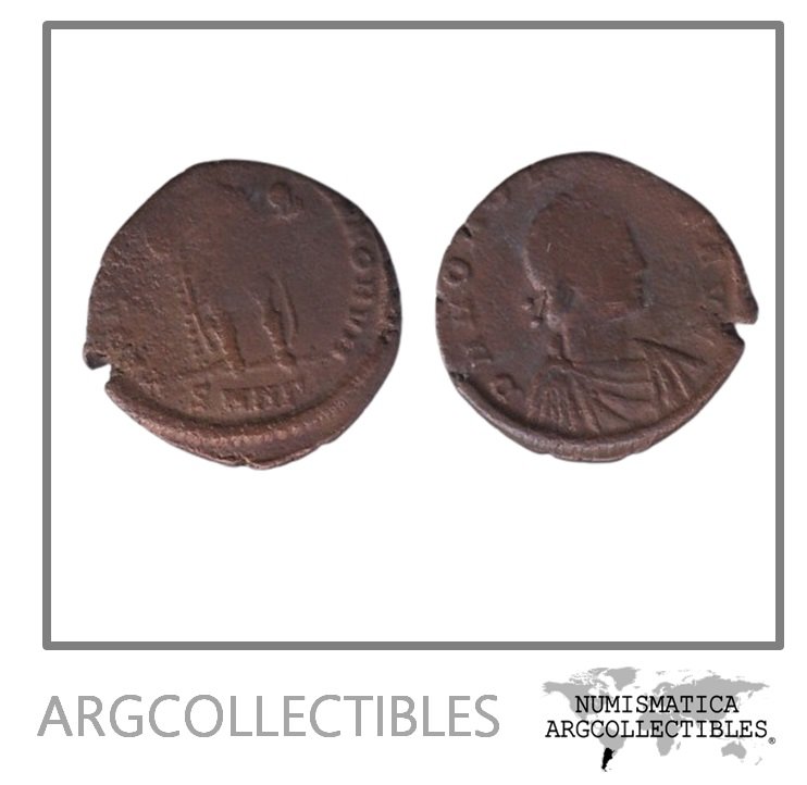 Imperio Romano Moneda AE Decargiro 393 Honorio Aug. MRBI-9405.d