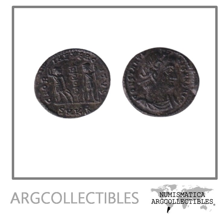 Imperio Romano Moneda VE Centenional 307 Constantino I, MRBI-8277.k