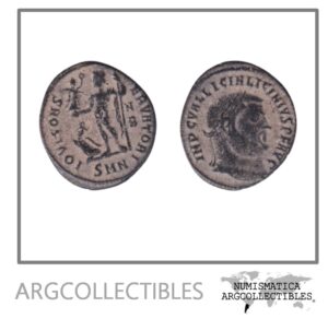 Bajo Imperio Romano Moneda AE Follis 308 Licinio I, MRBI-8010.d