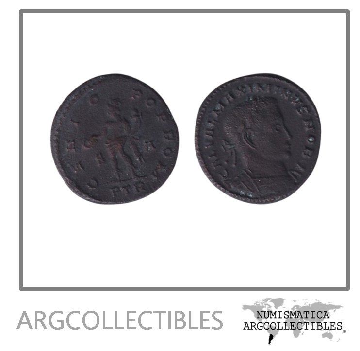 Imperio Romano Moneda Ae Follis 305 Maximo Daia, MRBI-7521.b