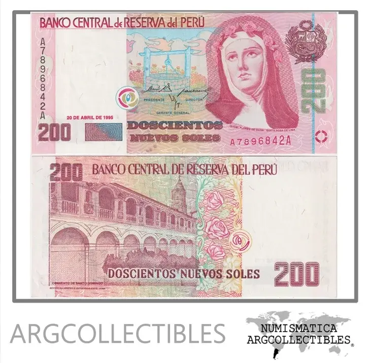Peru Billete 200 Soles 1995 P-162 UNC