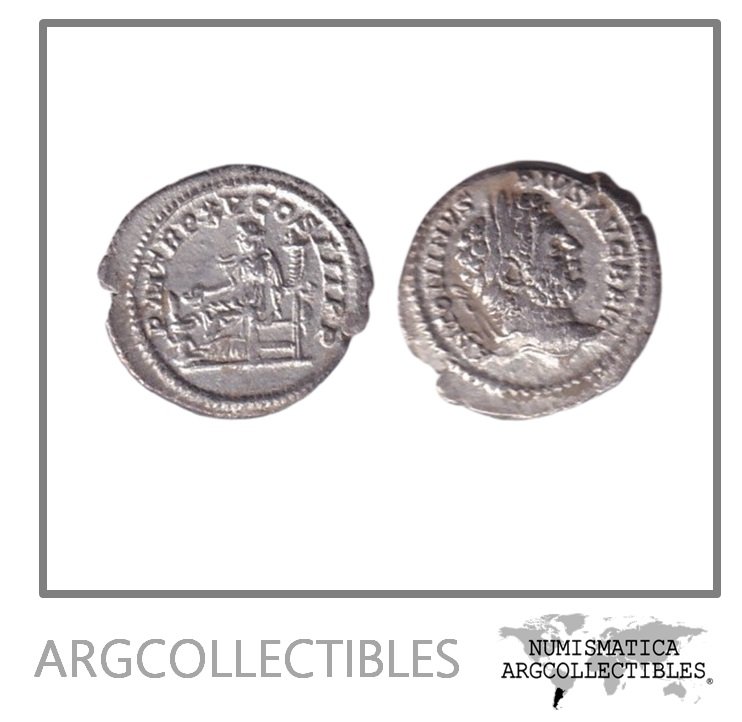 Imperio Romano Moneda AR Denario 198 Caracalla, Augusto RIC#196