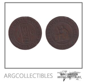 Indochina Moneda 1 Centimo 1885 Bronce KM-1 VF