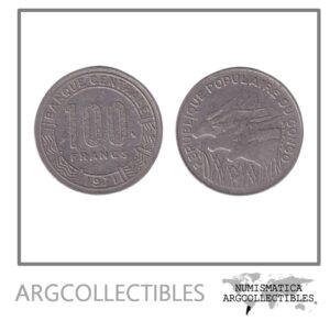 Congo Moneda 100 Francos 1971 Niquel KM-1 VF