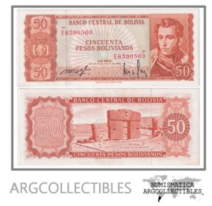 Bolivia Billete 50 Pesos Bolivianos 1962 P-162 XF+