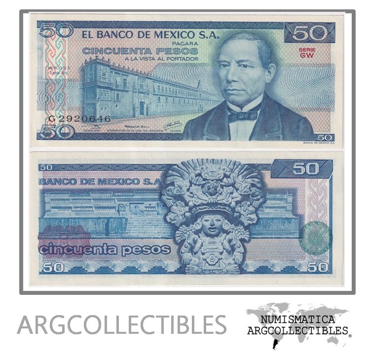 Mexico Billete 50 Pesos 1979 P-67b UNC