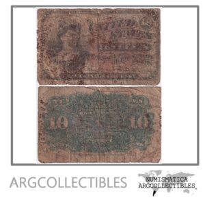 Estados Unidos USA Billete 10 Centavos 1863 P-115 VG