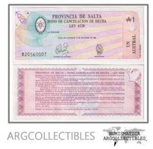 Argentina Billete 1 Austral 1987 P-S-2612e/EC-055 UNC