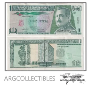 Guatemala Billete 1 Quetzal 1992 P-73d/ANG-164 XF (Serie BG)