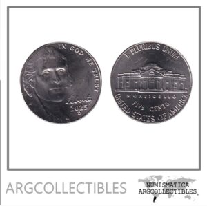 USA Moneda 5 Centavos 2025 D Niquel Jefferson UNC