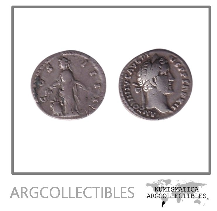 Roma Imperio Moneda Denario 148 DC -Antonio Pio S.284/RIC.175