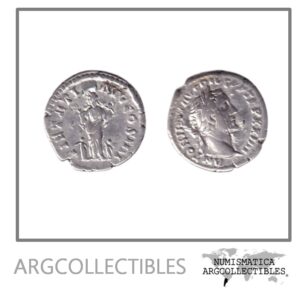 Imperio Romano Moneda Denario Fourre 138 Antonino Pio, Augusto RIC#313c (Tipo)