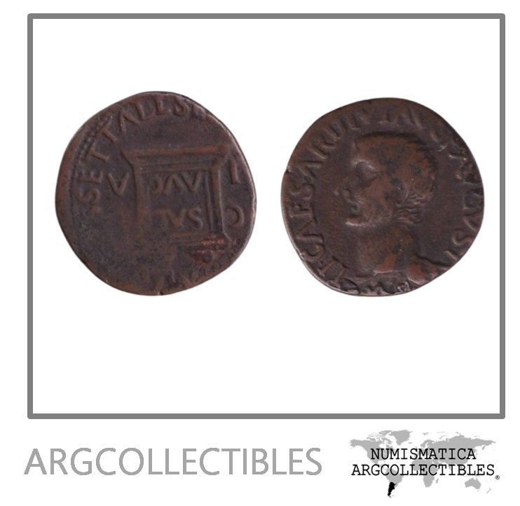 Roma Provincial Moneda AS 14-36 DC Tiberio Hispania Colonia Iulia AB-1522