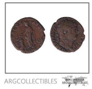 Roma Imperio Moneda AE AS 125 DC Adriano Bronce