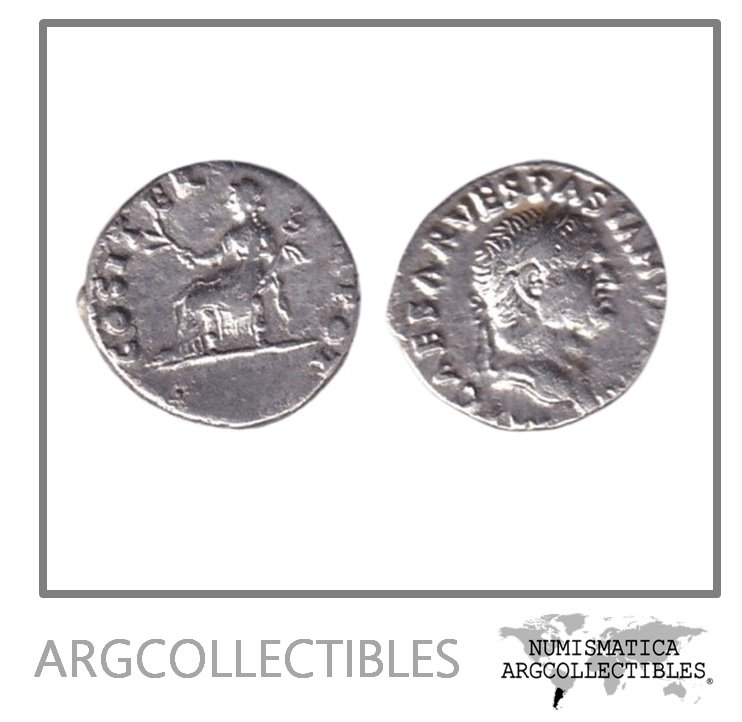 Imperio Romano Moneda AR Denario 69-79 Vespasiano RIC#29