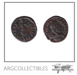 Imperio Romano Moneda AE Nummus 379 Teodosio I, RIC IX-Siscia 39b,MRBI-9230.d
