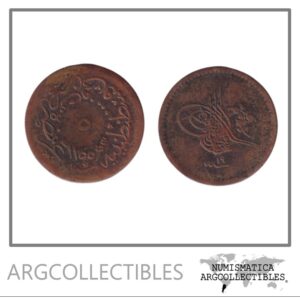 Imperio Otomano Moneda 5 Para 1857 Cobre KM-666 Abdulmejid I VF