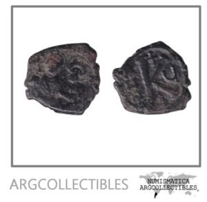 Imperio Bizantino Moneda AE 1/2 Follis 565 d.C. Justino II Sear-361