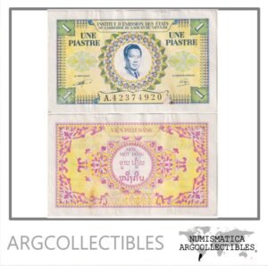 Indochina Francesa Billete 1 Piastre 1953 P-104 VF (Vietnam)
