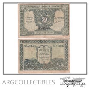 Indochina Francesa Billete 50 Centavos 1942 P-91a VF