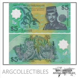 Brunei Billete 5 Ringgit 2002 P-23b UNC (Polimero)