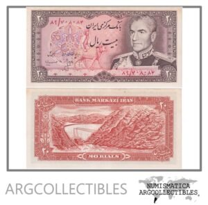 Iran Billete 20 Rials 1974 P-100a AU