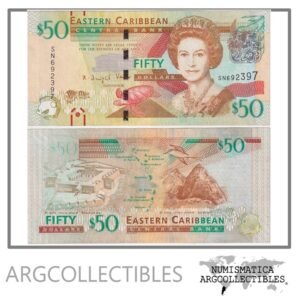 Caribe del Este Billete 50 Dolares 2015 P-54 AU