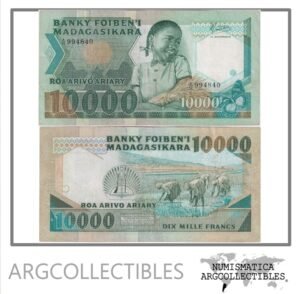 Madagascar Billete 10.000 Ariary 1987 P-70b VF